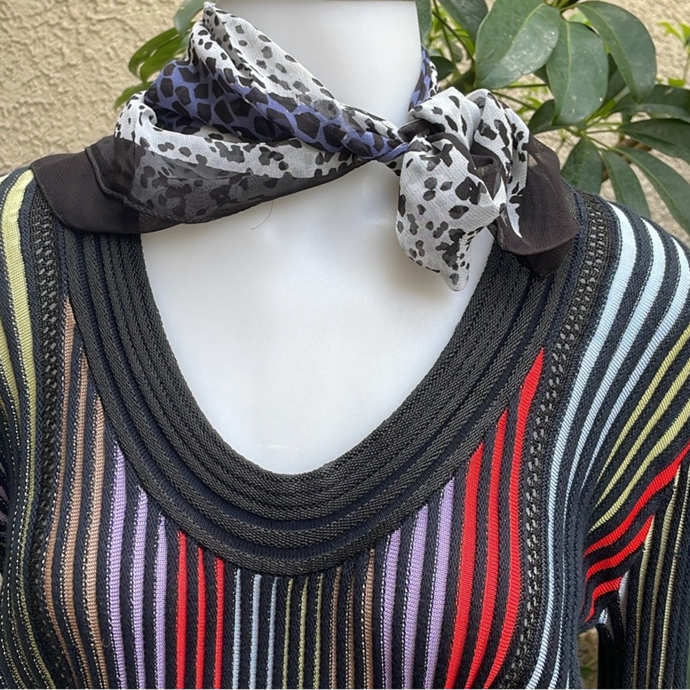 Vintage multicolored Georgiou rayon scarf - Picture 2 of 7